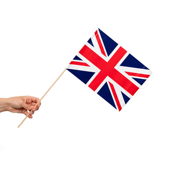 Zwaaivlaggetje Papier Engeland - 10 stuks