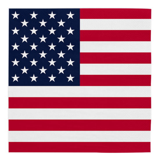Servetten USA - Amerika - Landen Decoratie - 20 stuks