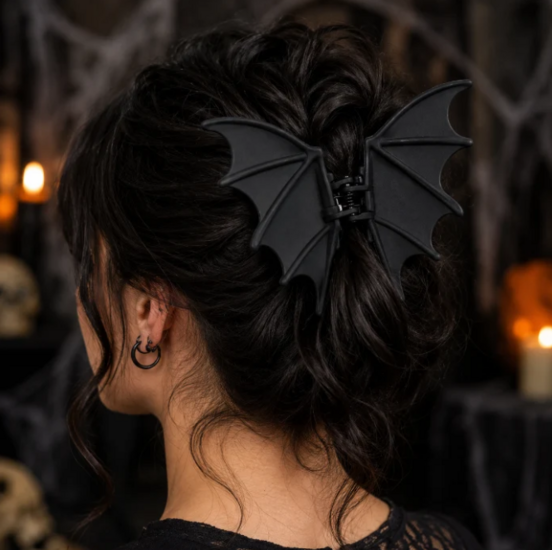 Halloween - Haarclip Vleermuis - Zwart