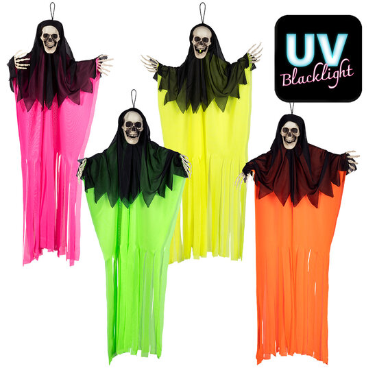 Halloween Hangdecoratie - Skelet Neon Spook - Assorti