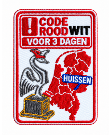 Embleem Huusse - Strijkembleem - Code Rood