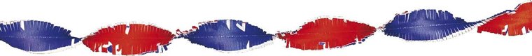 Crepe slinger rood-wit-blauw 24 meter brandvertragend