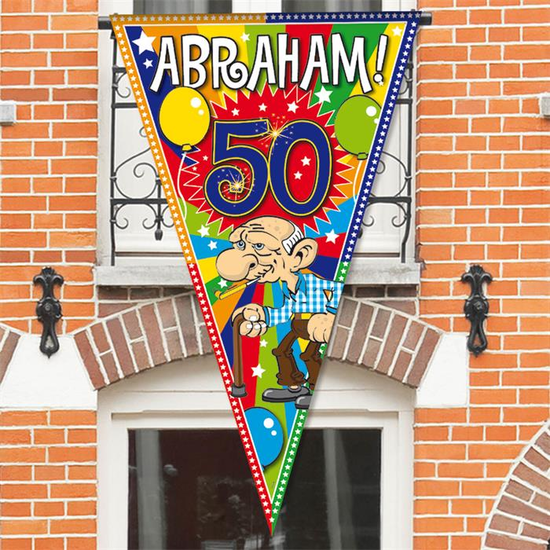 Abraham 50 mega puntvlag