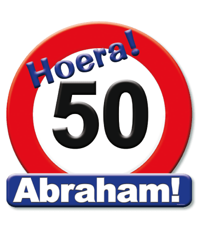 Abraham 50 verkeersbord