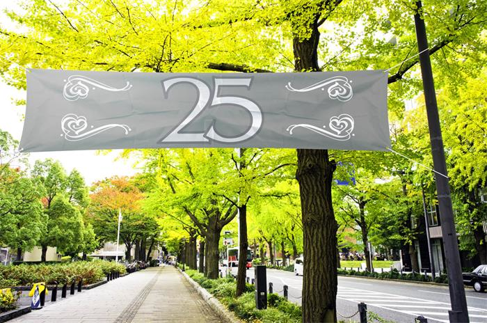 Straatbanner 25 jaar