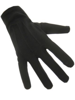 Zwarte handschoen kort