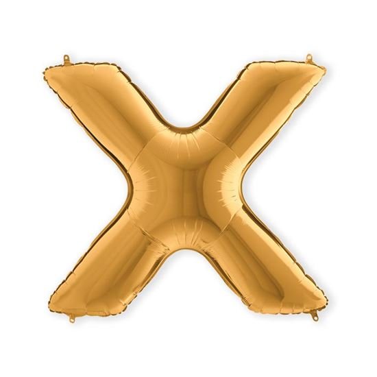 Letter ballon X goud