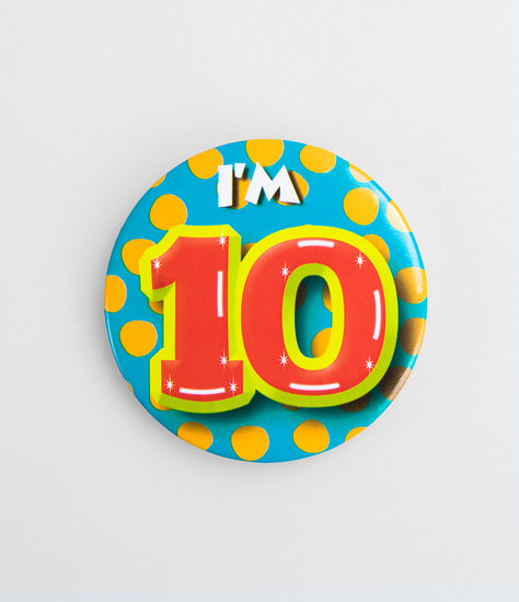 Button 10 jaar