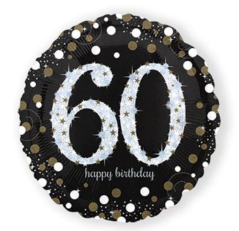 Ballonnen zwart goud 60 jaar
