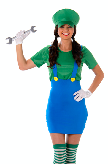 Loodgieter groen dames bekend van Luigi