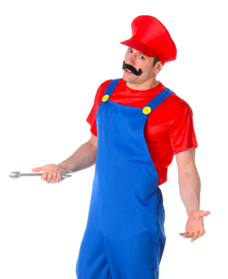 Loodgieter rood heren bekend van Mario 3-delig 