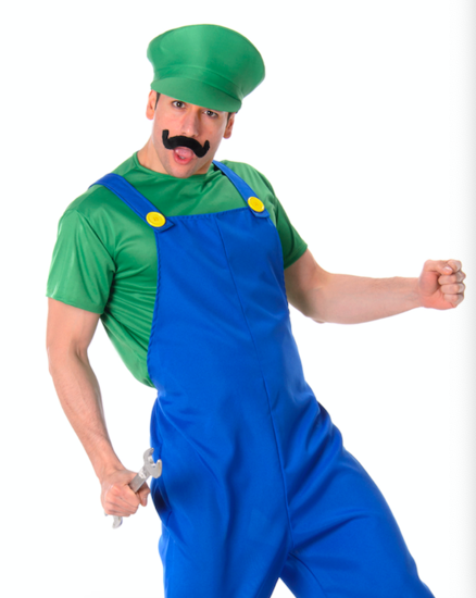 Loodgieter groen heren bekend van Luigi 3-delig