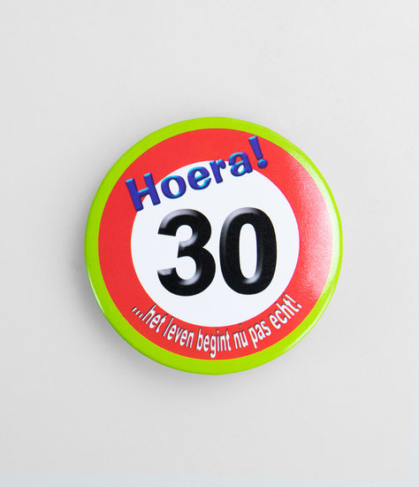 30 jaar button