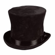 Hoge hoed zwart luxe