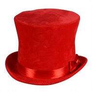 Hoge hoed rood luxe