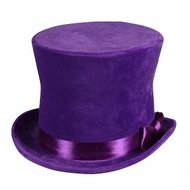 Hoge hoed paars luxe