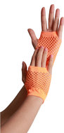 Net handschoenen kort oranje