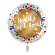 Folieballon Hartelijk gefeliciteerd