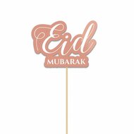 Eid Mubarak cake topper ros&eacute; goud