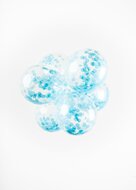 Confetti ballonnen babyblauw