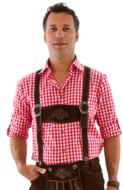 Oktoberfest overhemd rood wit