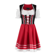 Dirndl Zwart-Rood 2-delig