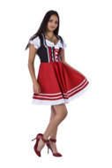 Dirndl Zwart-Rood 2-delig