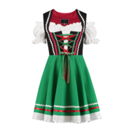 Dirndl Zwart-Groen-Rood