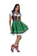 Dirndl Zwart-Groen-Rood