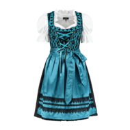 Dirndl Zwart-Blauw 3-delig