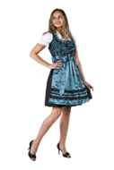 Dirndl Zwart-Blauw 3-delig