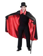 Dracula cape zwart-rood nylon