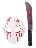 Hockey masker bloed en mes