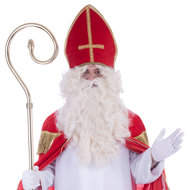 Pruik en baard Sinterklaas nylon