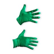 Handschoenen satijn groen luxe.