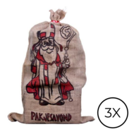 Jute zak sinterklaas 3x