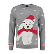 Foute Kersttrui Polar bear grey