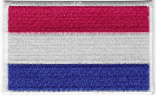 Nederlandse vlag patch 8,5 cm groot