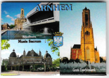 Arnhem Magneet met Stadhuis, Musis Sacrum en Eusebiuskerk
