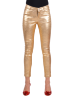 Damesbroek metallic goud