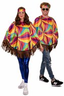 Mexicaanse poncho kleurrijke hippie