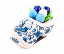 Magneet klom tulpen Delfts blauw