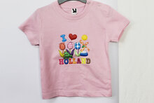 Kinder t-shirt roze Holland tulpen