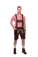 Lederhosen bruin kort model polyester