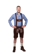 Lederhosen bruin kort model polyester