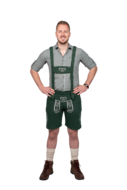 Lederhosen groen kort model polyester