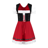 Dirndl jurk Gabi rood-zwart