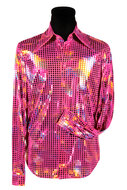 Shirt disco heren roze