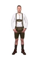 Lederhosen groen kort model