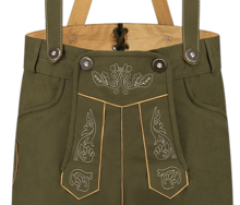 Lederhosen groen kort model